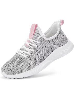 Women Ashwhite Mesh Slip On Walking Non Slip Running Lightweight Fashion Sneaker
